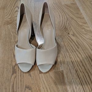 Franco Sarto cream heels